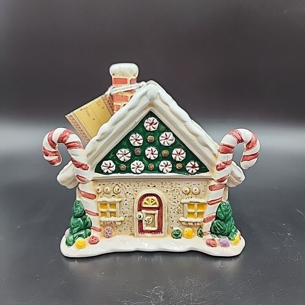 Vintage Sakura Debbie Mumm Sweet Gingerland Gingerbread House Ceramic Canister